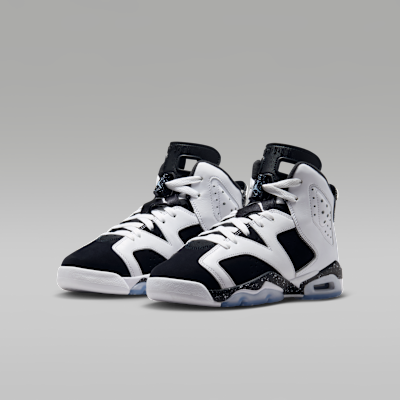 Air Jordan 6 Retro "Black and White" Big Kids' Shoes