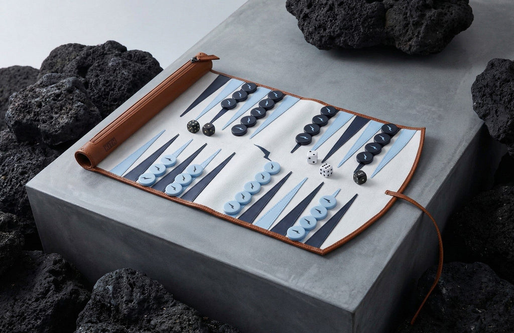 W&S Backgammon Set - Honey / White