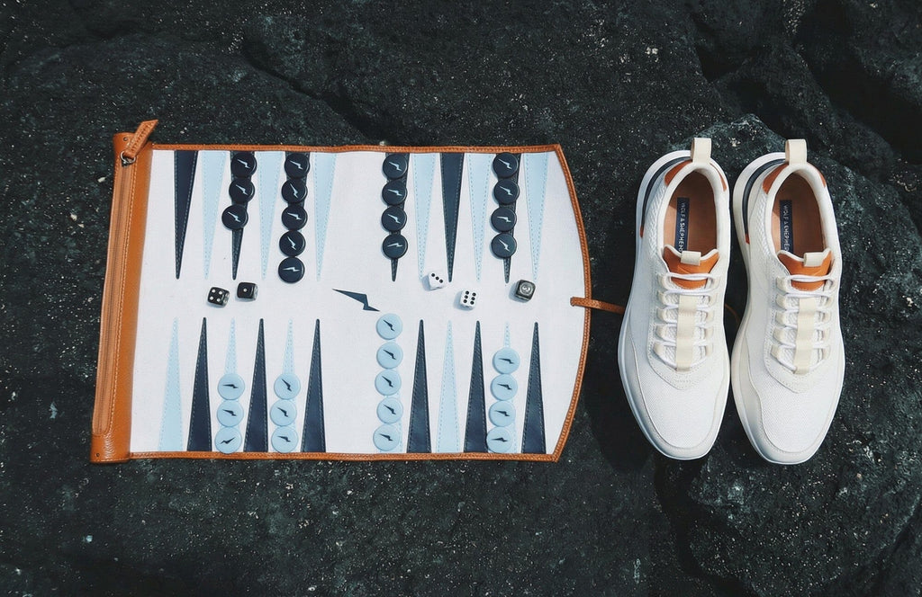 W&S Backgammon Set - Honey / White