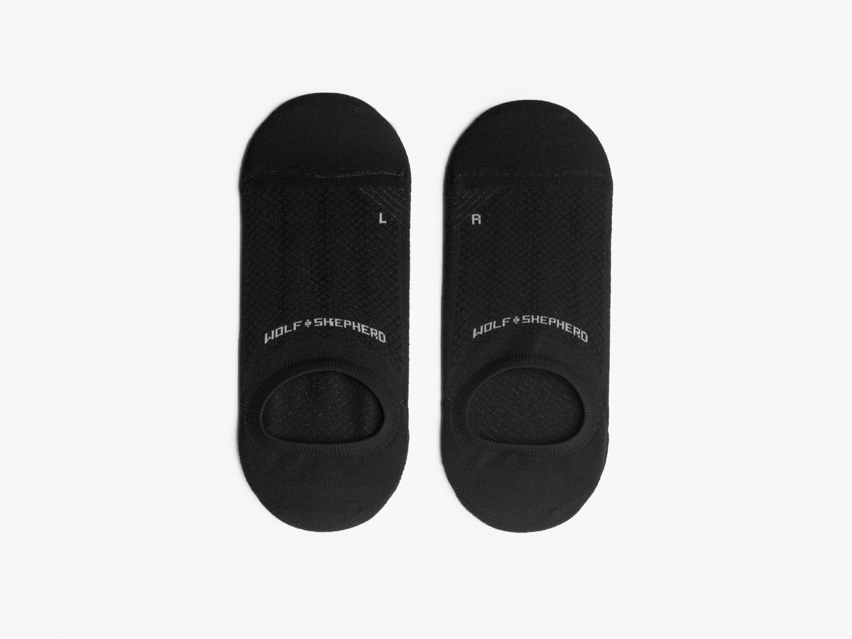 W&S Cushioned Low-Show Socks - Black