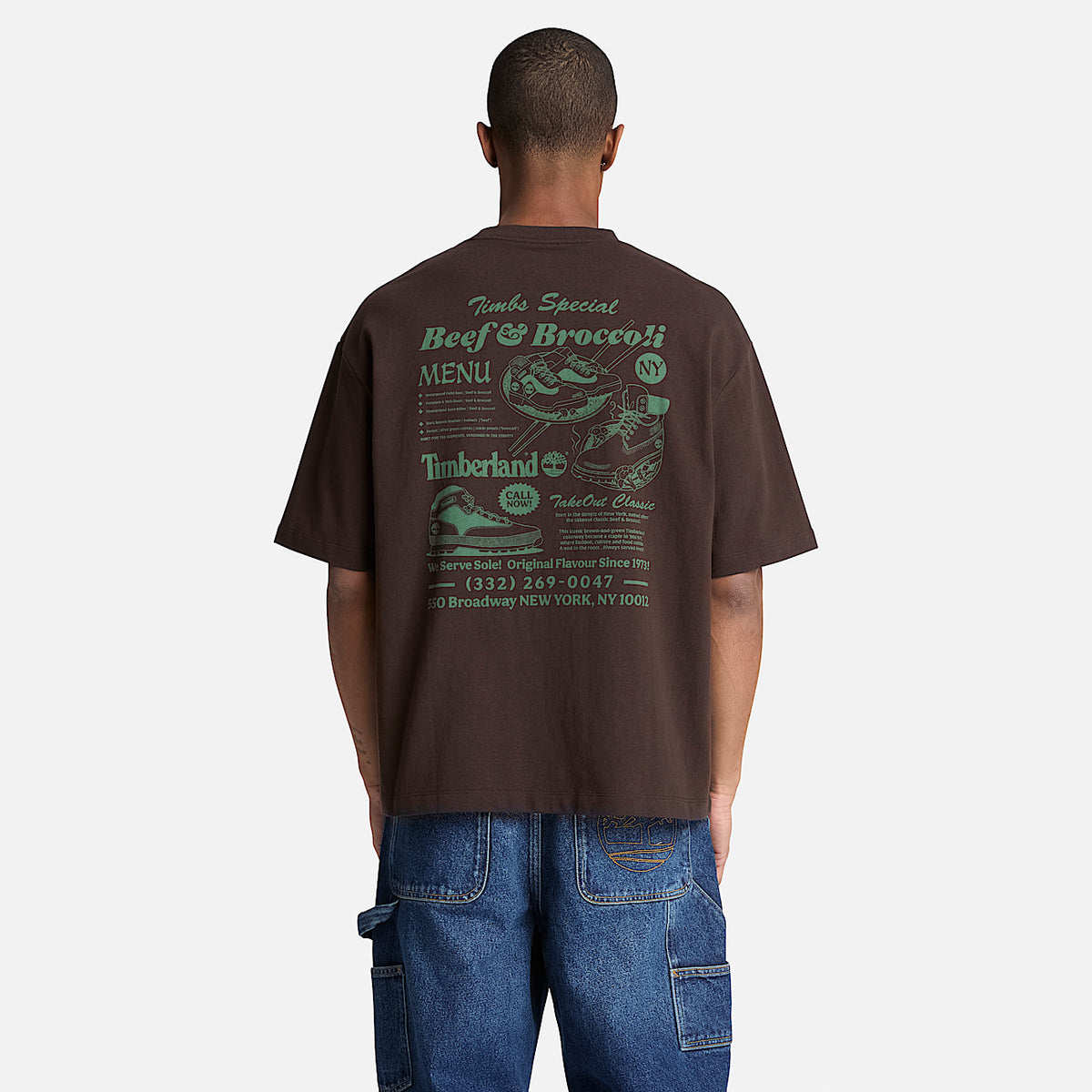 Mens Beef  Broccoli Graphic TShirt TBL Dark Brown ALT8