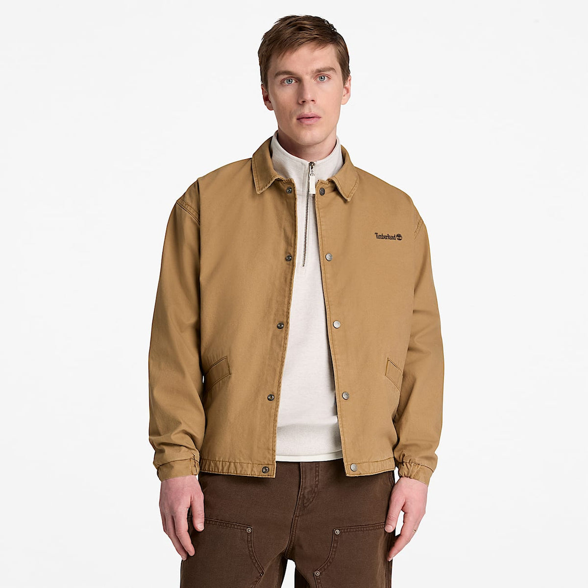 Mens Coach Jacket TBL Medium Brown ALT1
