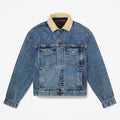 Mens Denim Trucker Jacket TBL Glacier Tint Marble Wash HERO