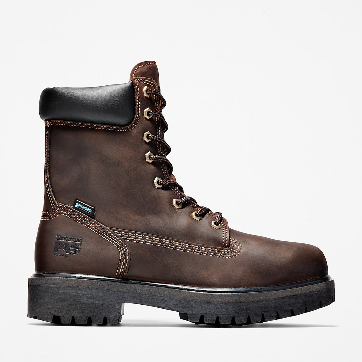Mens Direct Attach 8 Soft Toe Waterproof Insulated Work Boot TBL Brown HERO
