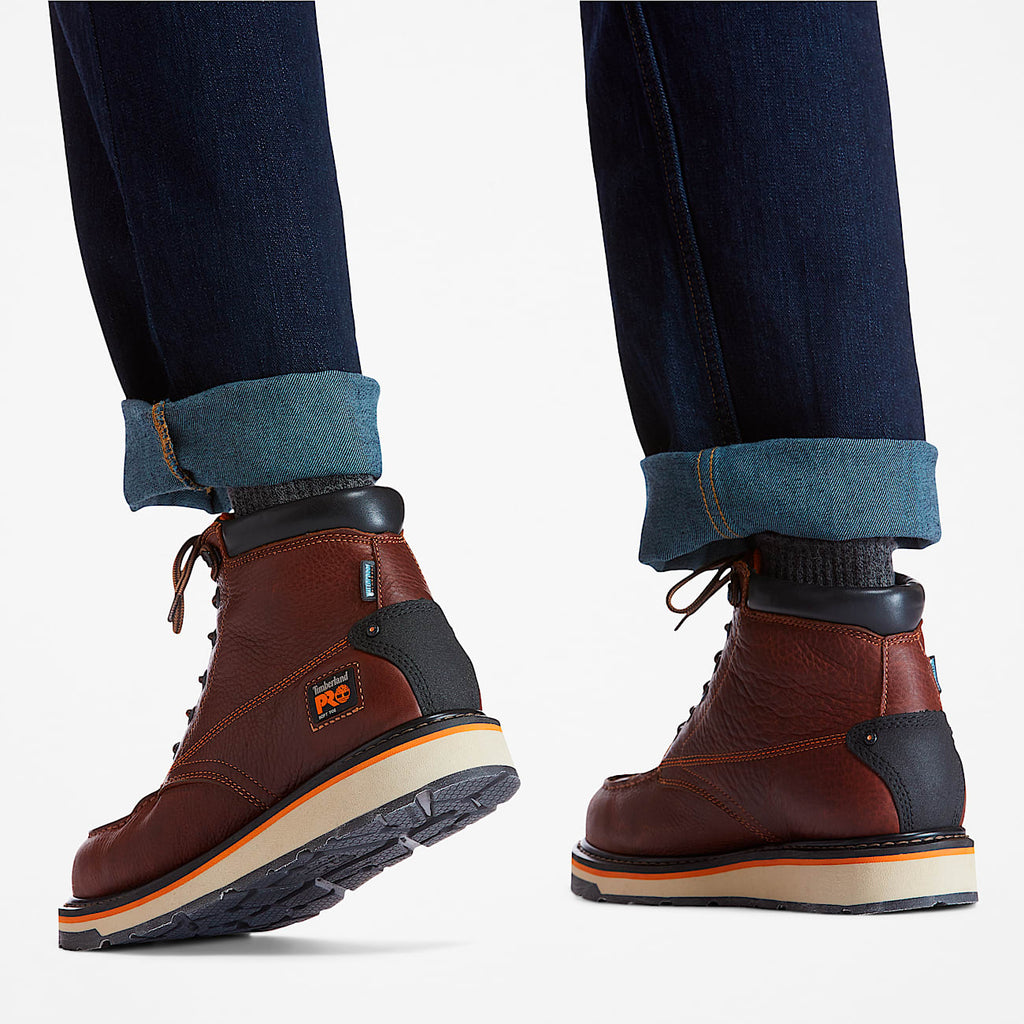 Mens Gridworks 6 Waterproof Work Boot TBL Rancher Brown ALT9