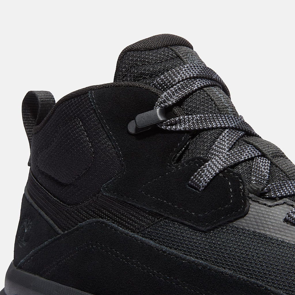 Mens Motion Ledge Mid Sneaker TBL Black Suede ALT7
