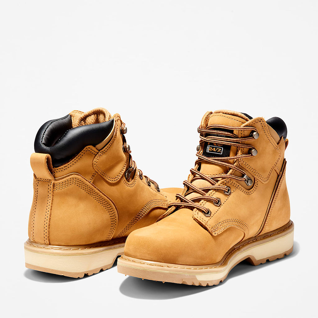 Mens Pit Boss 6 Work Boot TBL Wheat ALT5
