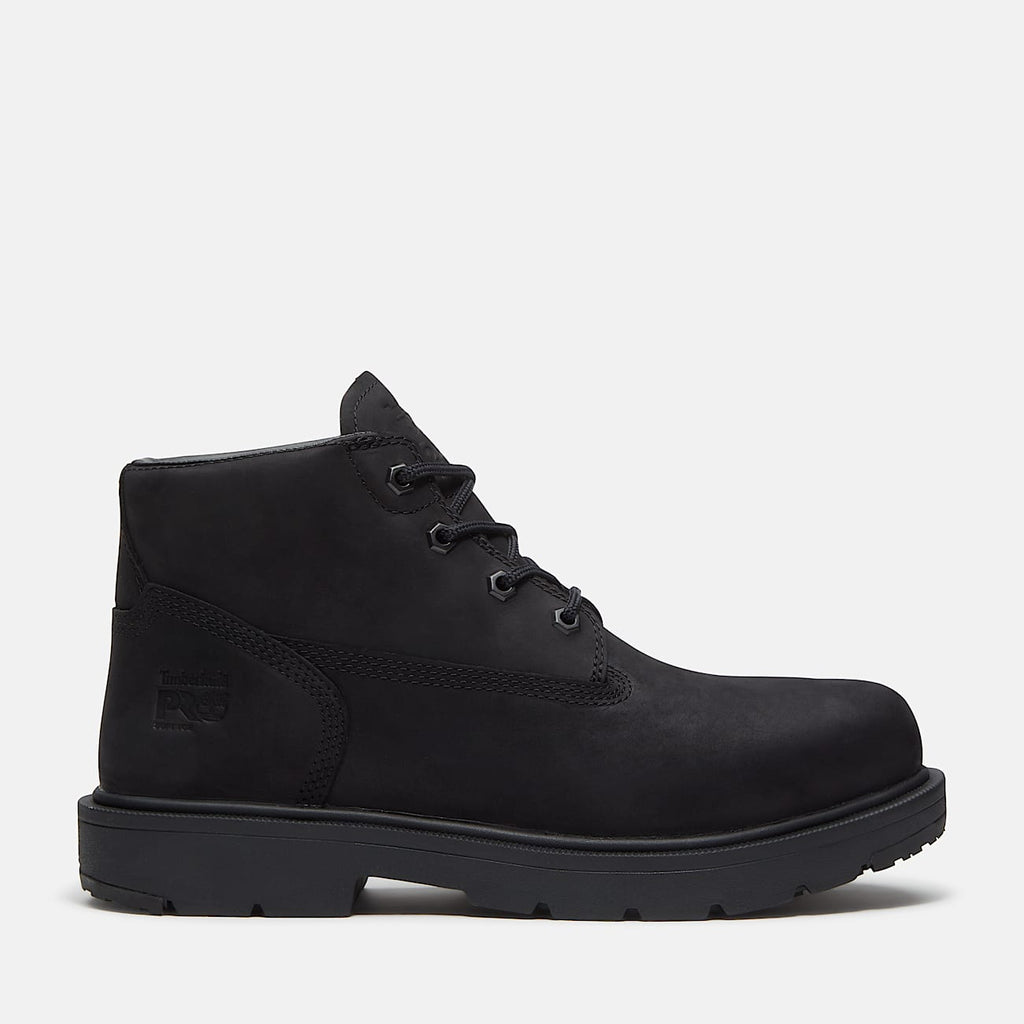 Mens Power Shift SlipResistant Chukka Boot TBL Black FullGrain HERO