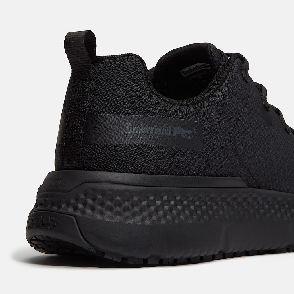 Mens Power Shift SlipResistant Hospitality Work Sneaker TBL Black Ripstop Nylon ALT7