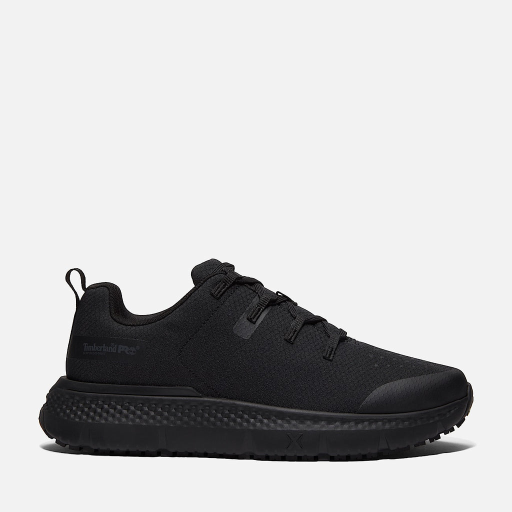 Mens Power Shift SlipResistant Hospitality Work Sneaker TBL Black Ripstop Nylon HERO
