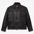 Mens Stratham Leather Bomber TBL Black HERO
