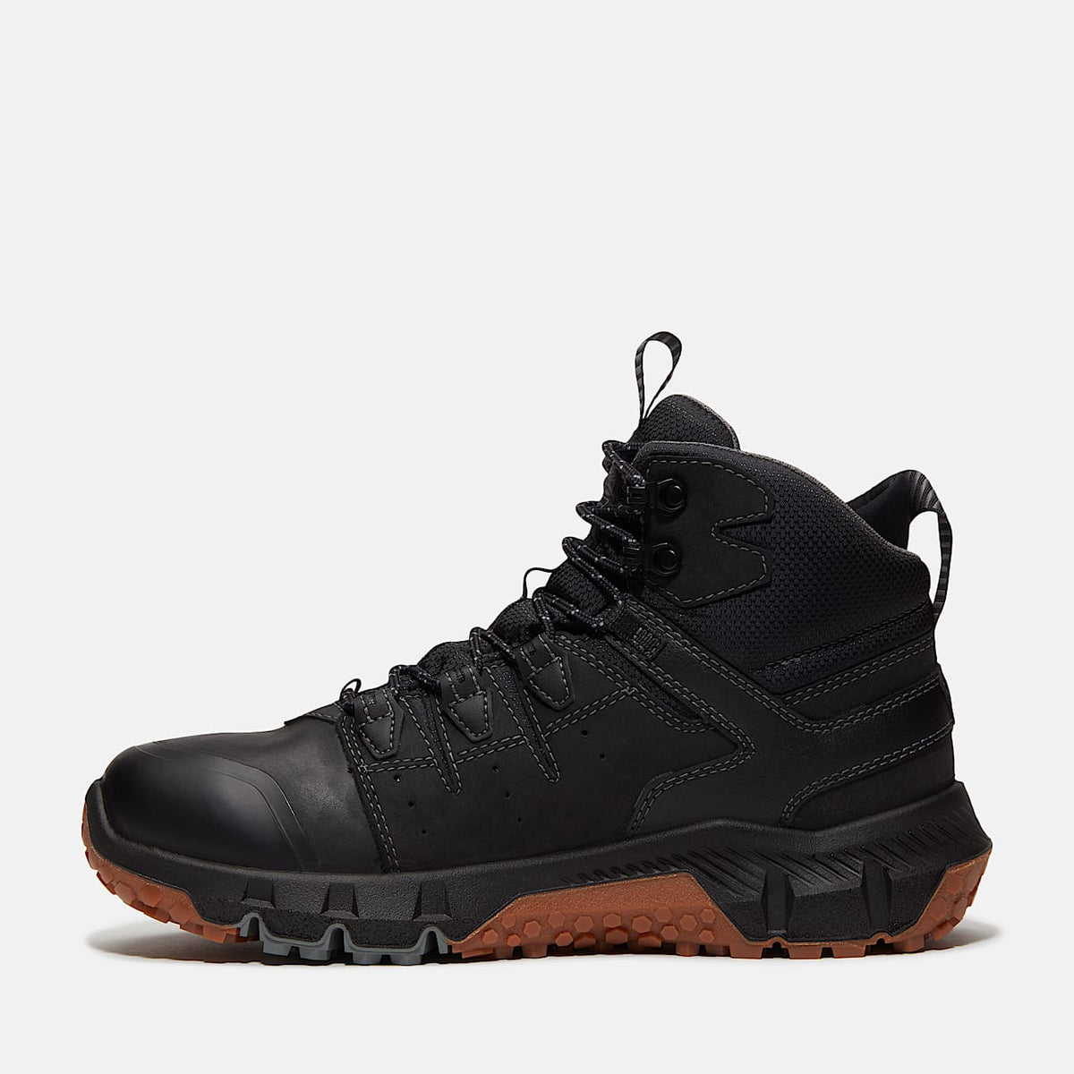 Mens Tempe 6 Soft Toe Waterproof Work Boot TBL Black Leather ALT6