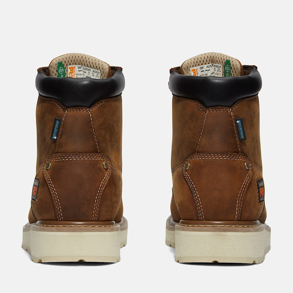 Mens PRO Gridworks 6 Waterproof MocToe Work Boot TBL Brown FullGrain ALT5