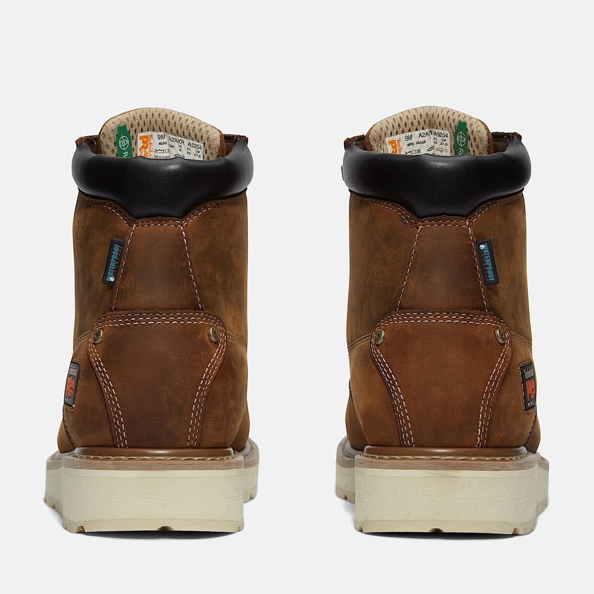 Mens PRO Gridworks 6 Waterproof MocToe Work Boot TBL Brown FullGrain ALT5