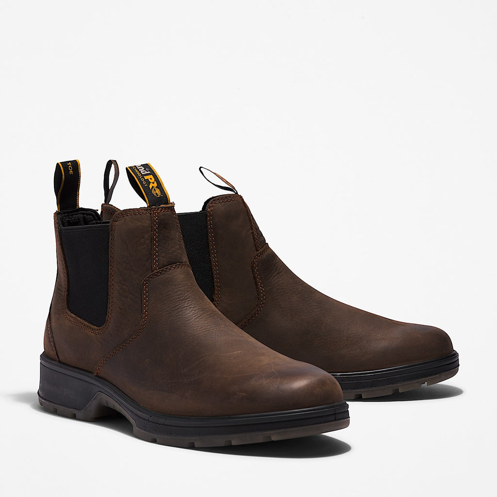 Mens PRO Nashoba SoftToe SlipOn Work Boot TBL Brown ALT5