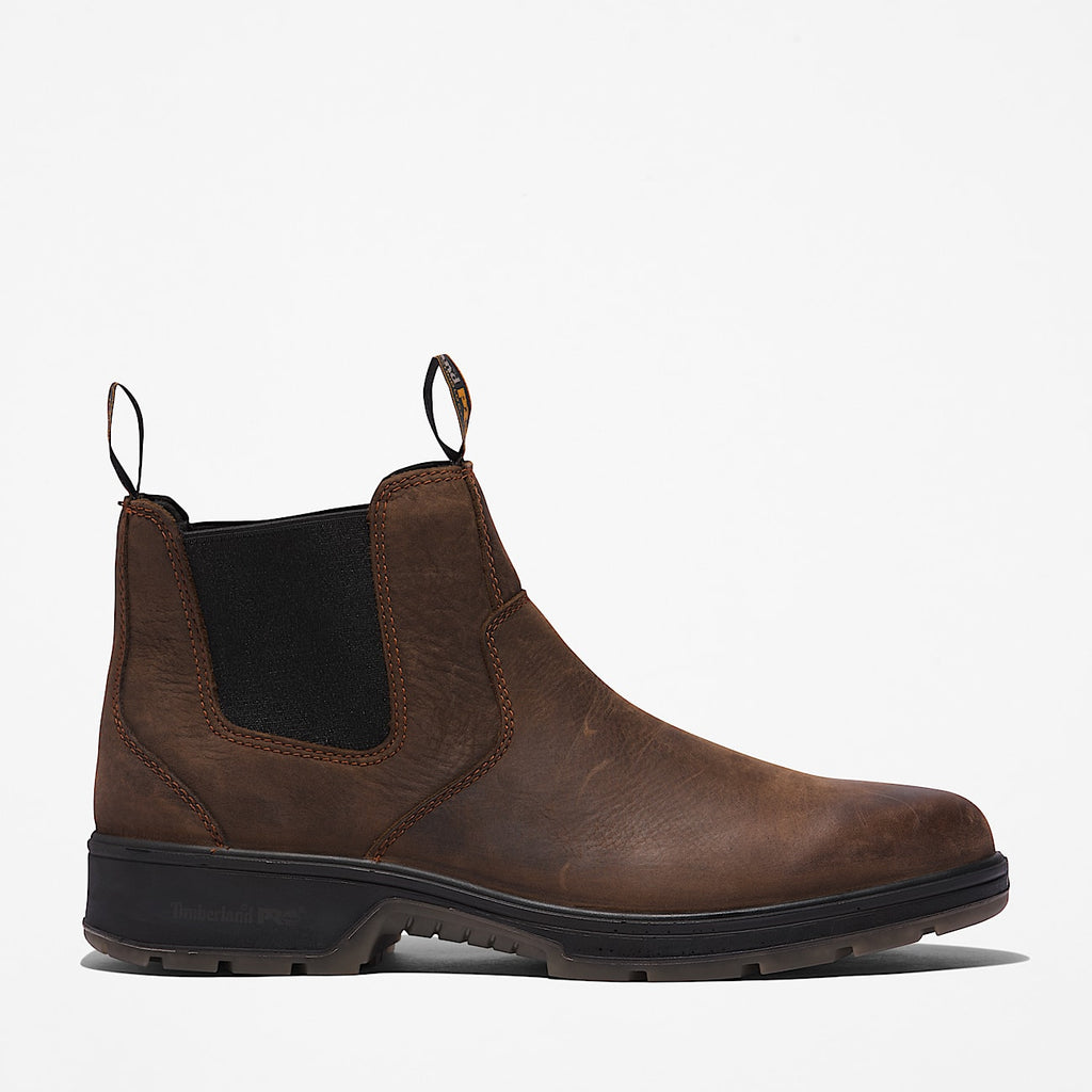 Mens PRO Nashoba SoftToe SlipOn Work Boot TBL Brown HERO