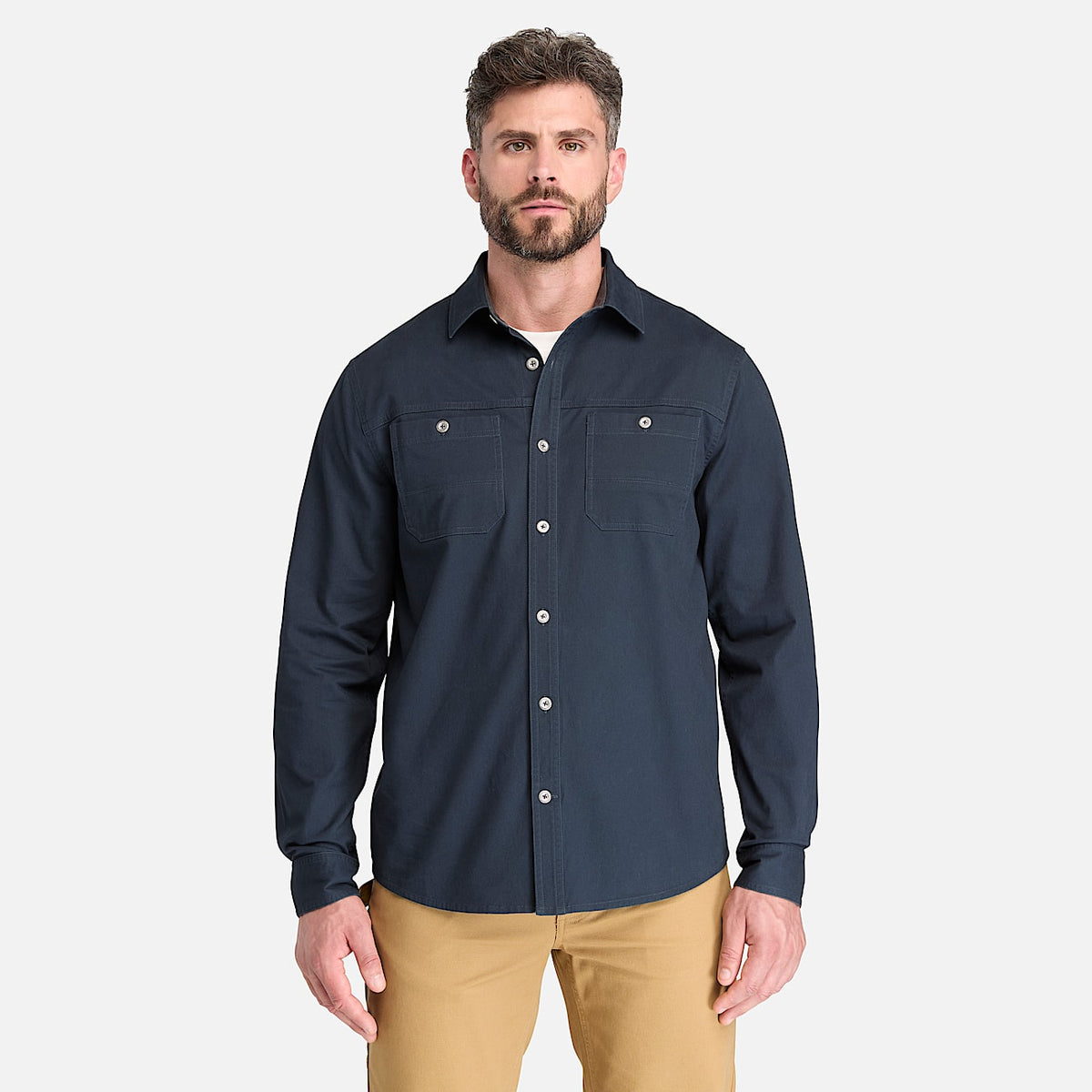 Mens PRO Stretch Twill Work Shirt TBL Carbon ALT1
