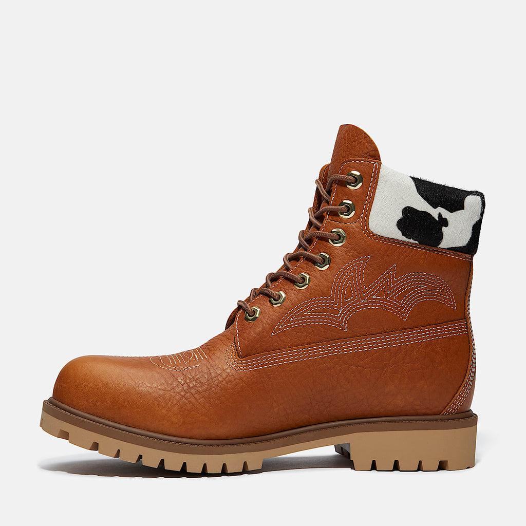 Mens x Sneaker Politics 6Inch Waterproof Boot TBL Rust FullGrainPrint ALT6