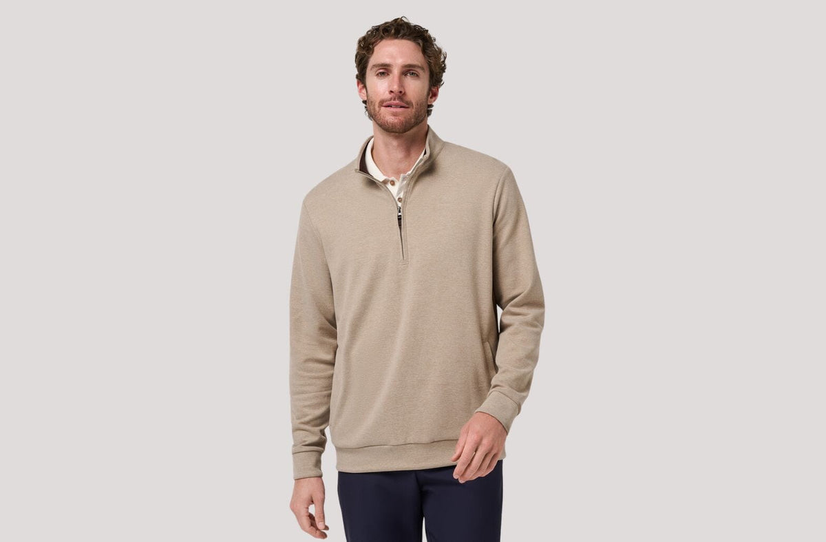 The High Street Quarter Zip - Weathered Teak