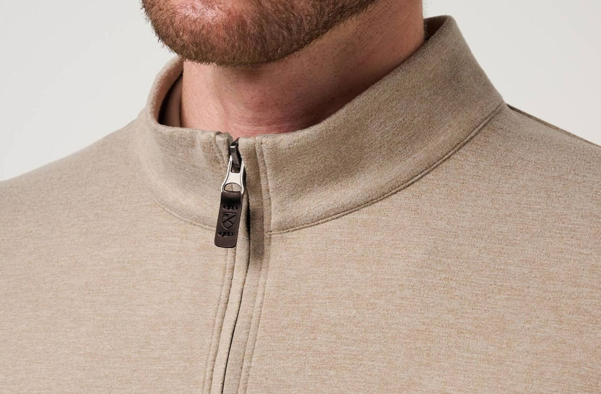 The High Street Quarter Zip - Weathered Teak