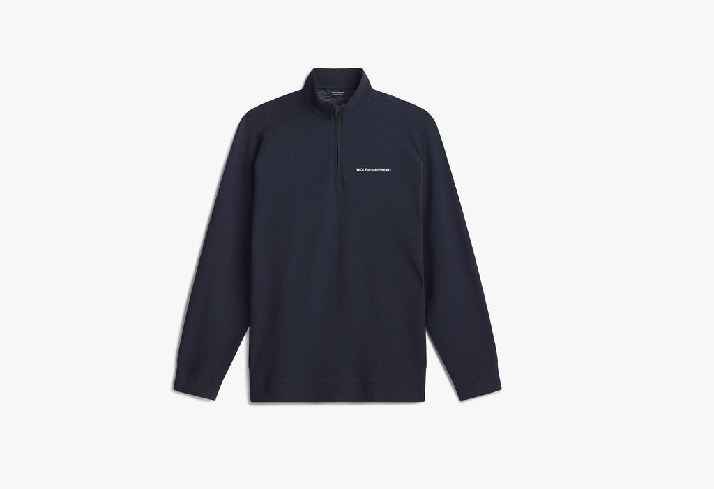 W&S Quarter Zip Pullover - Navy