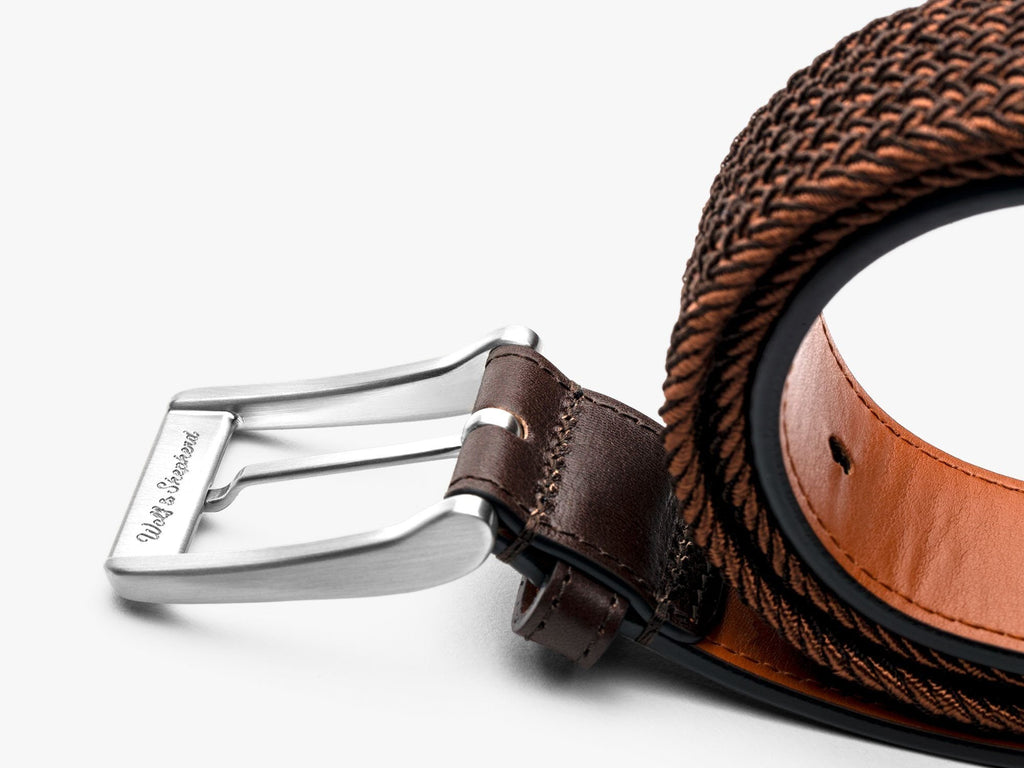 Stretch Woven Dress Belt - Stone