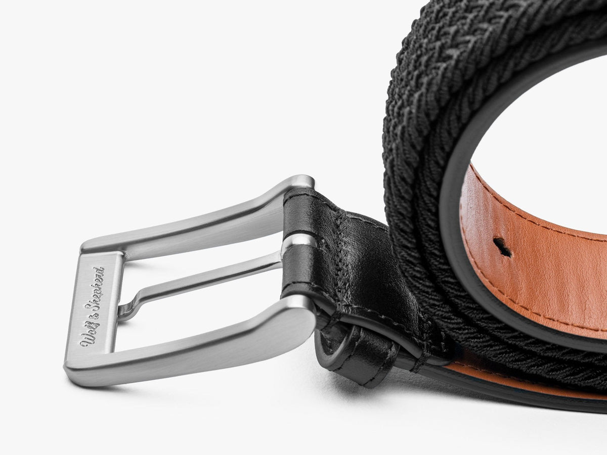 Stretch Woven Dress Belt - Stone