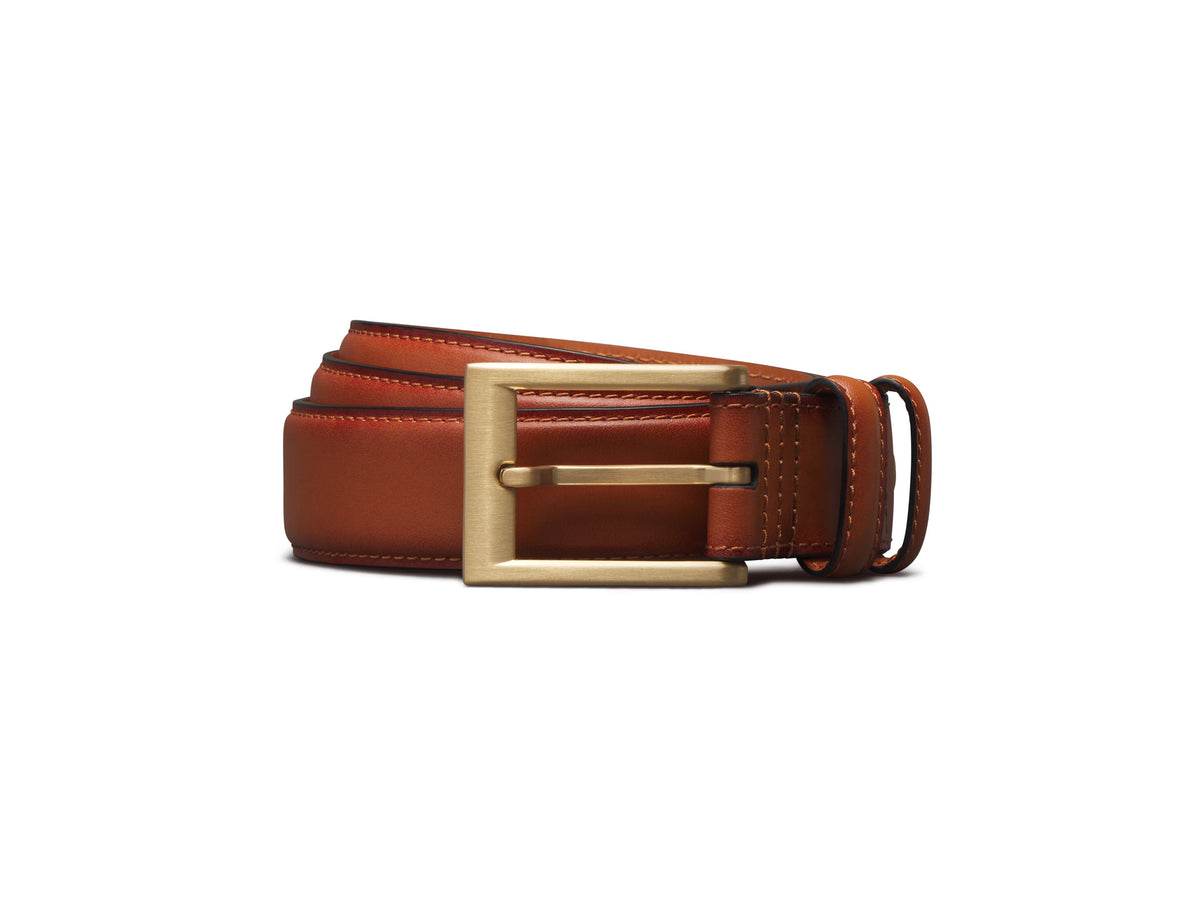 Stealth Leather Dress Belt - Honey