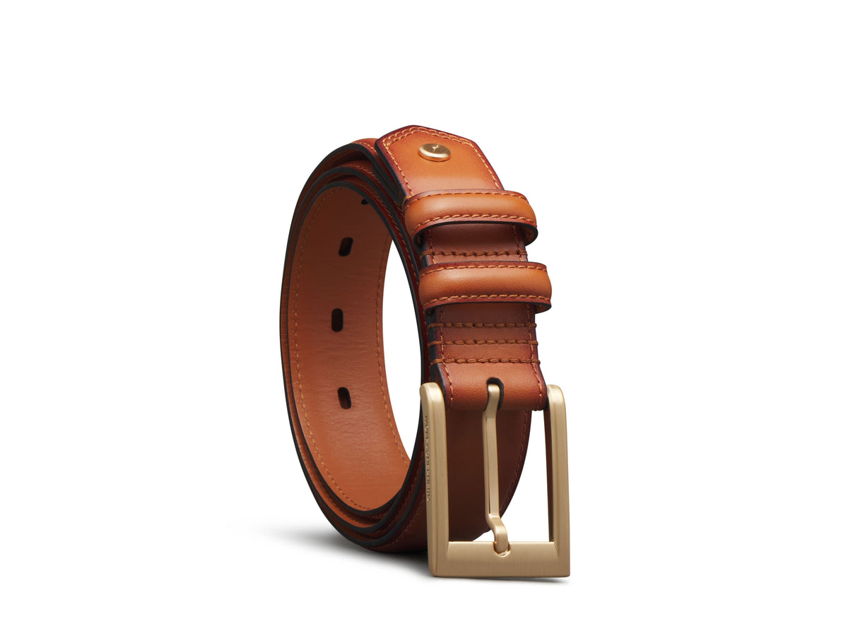 Stealth Leather Dress Belt - Honey