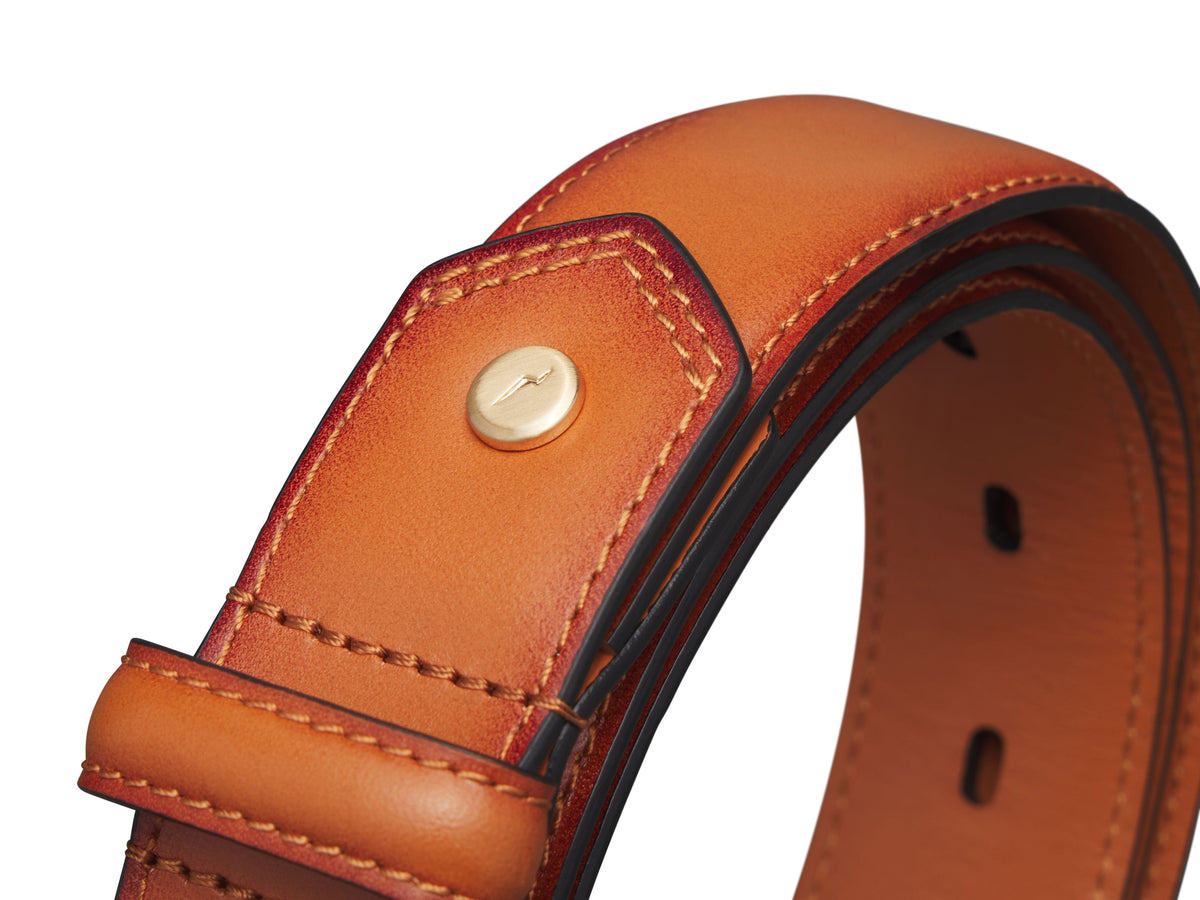 Stealth Leather Dress Belt - Honey
