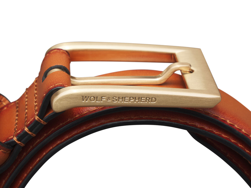 Stealth Leather Dress Belt - Honey