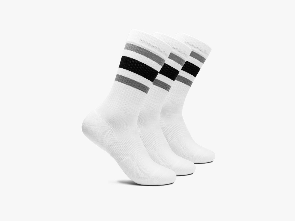 W&S Victory Trainer Socks -  3-Pack - Gray