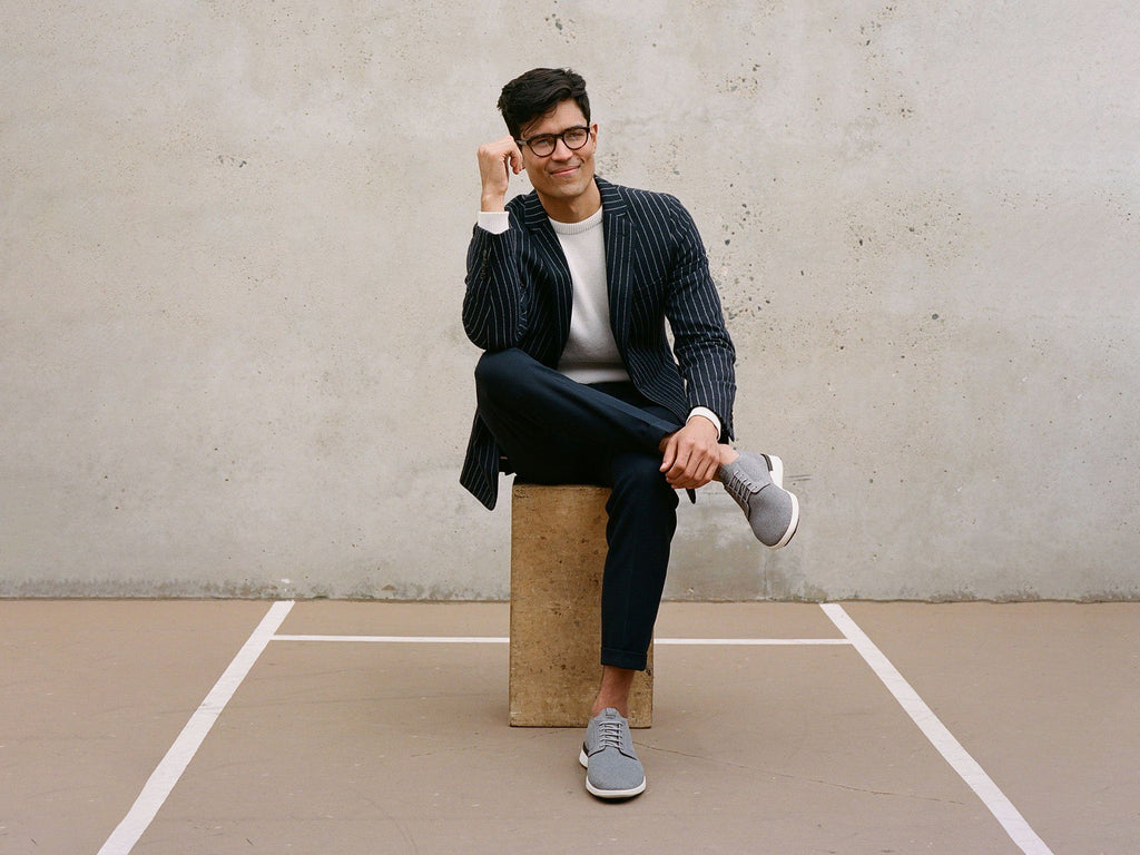 SwiftKnit™ Derby - Navy / White