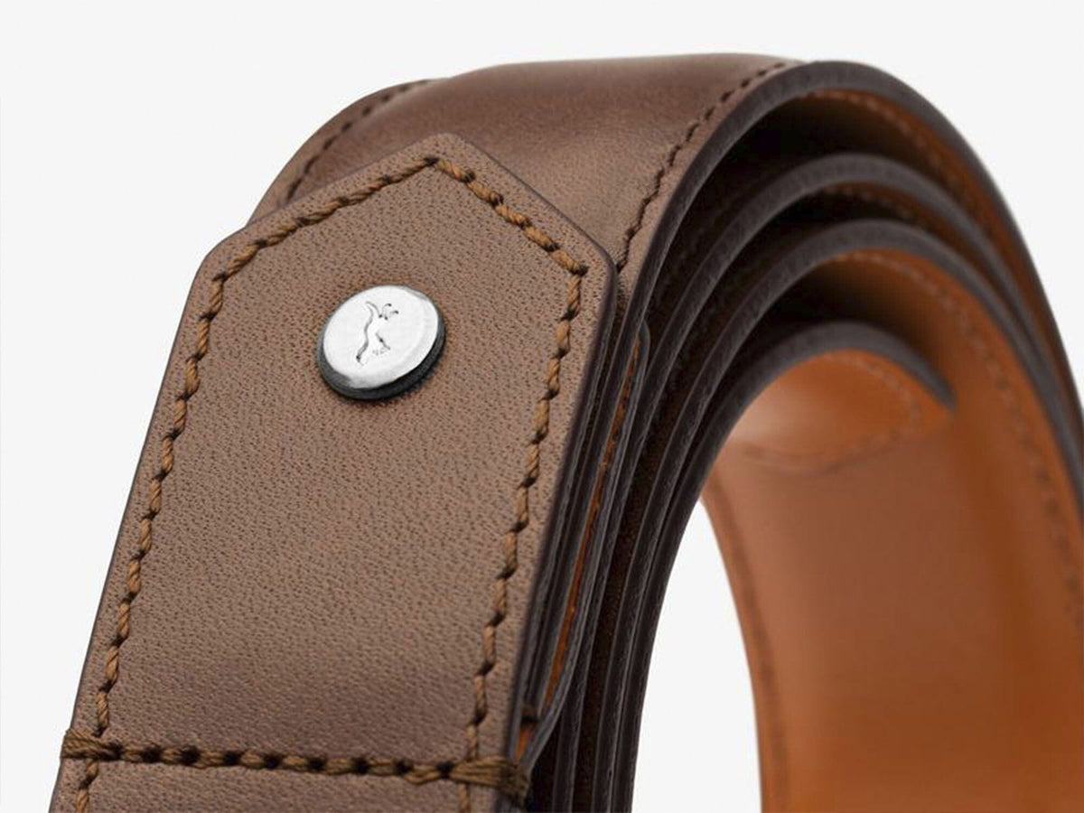 Stealth Leather Dress Belt - Honey