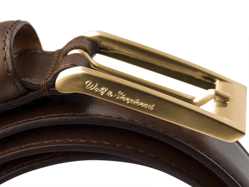 Stealth Leather Dress Belt - Honey