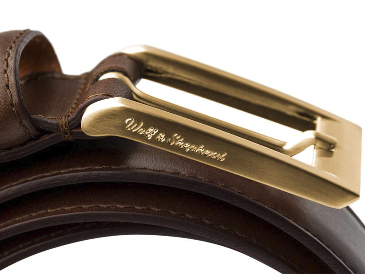 Stealth Leather Dress Belt - Honey