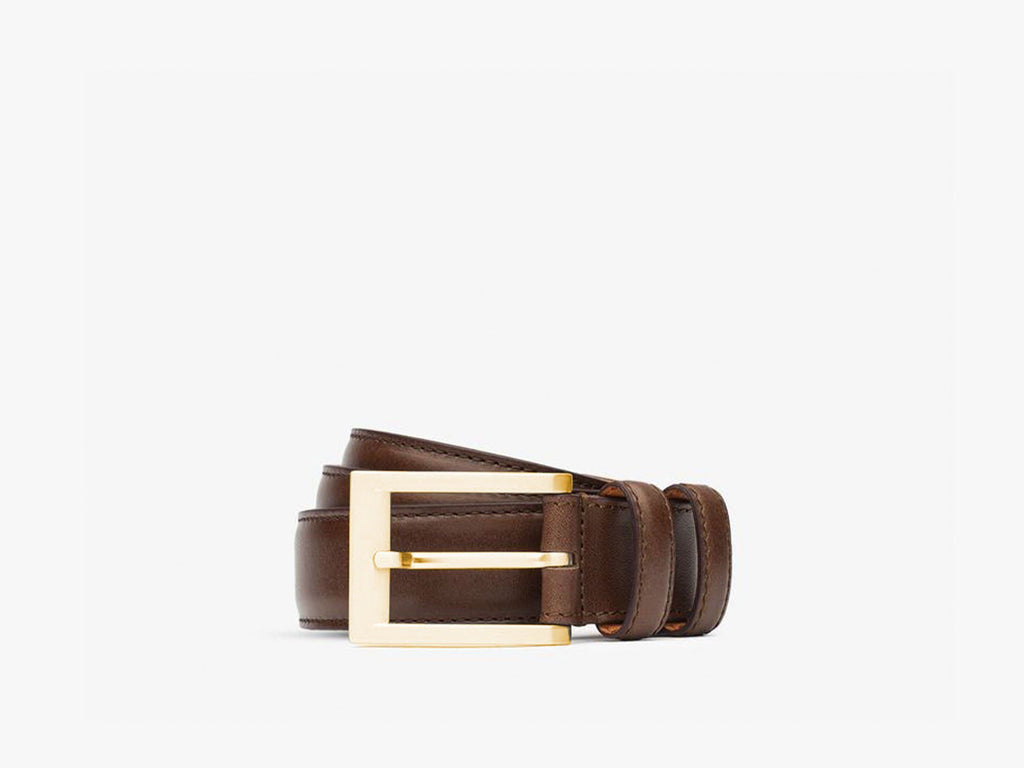 Stealth Leather Dress Belt - Honey