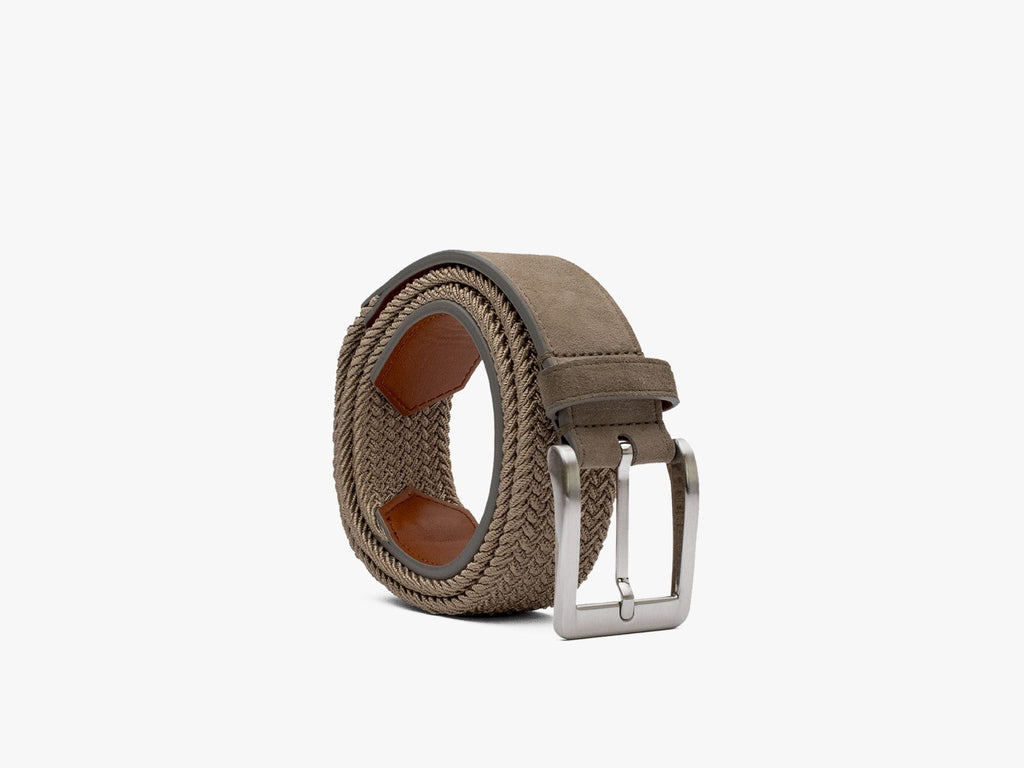 Stretch Woven Dress Belt - Stone