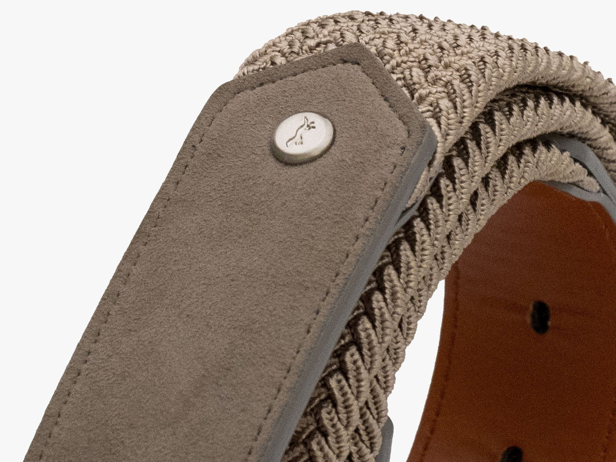 Stretch Woven Dress Belt - Stone