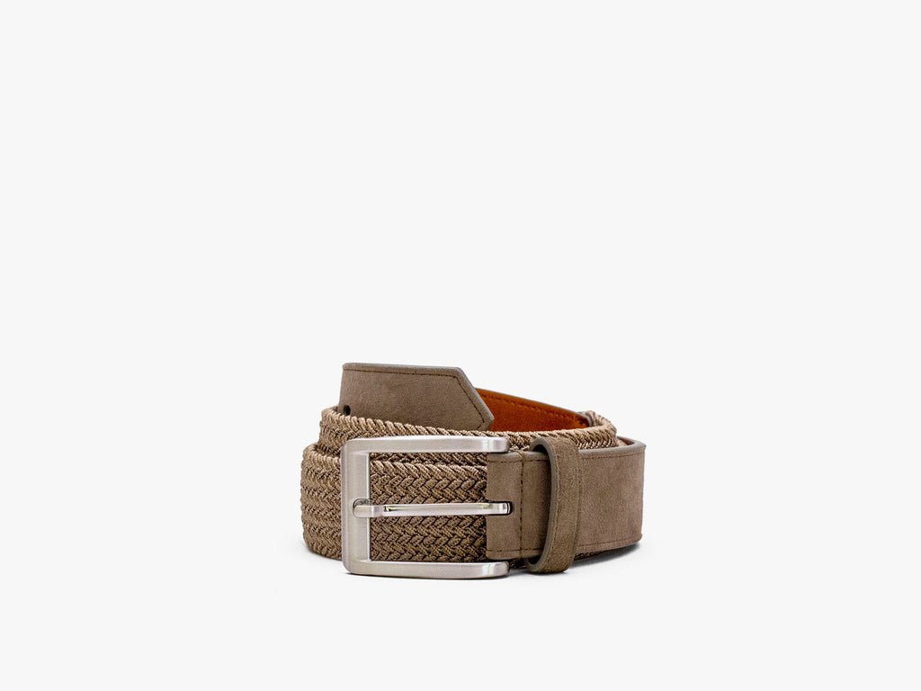 Stretch Woven Dress Belt - Stone