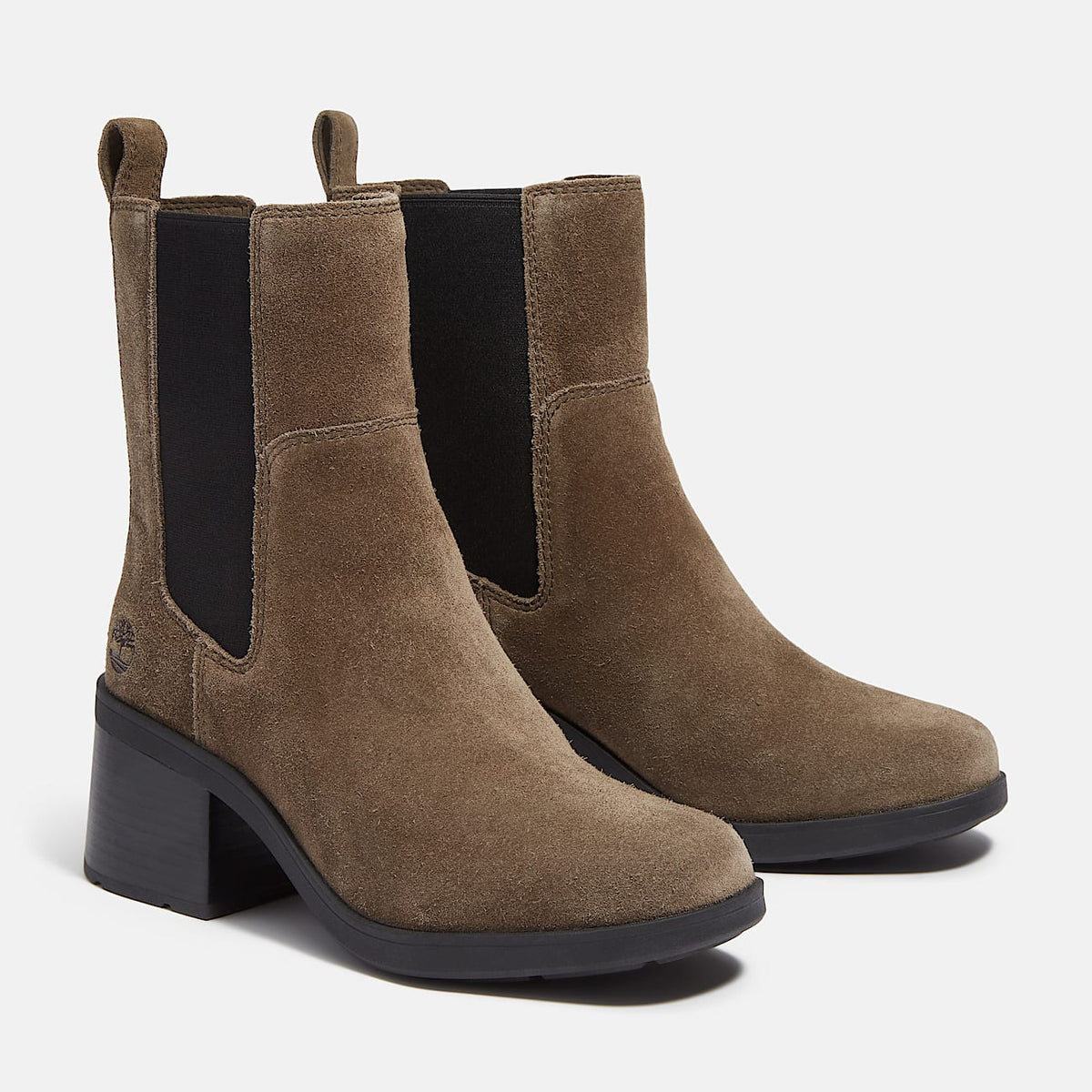 Womens Bellevaux Chelsea Boot TBL Dark Brown SuedeBlack ALT4