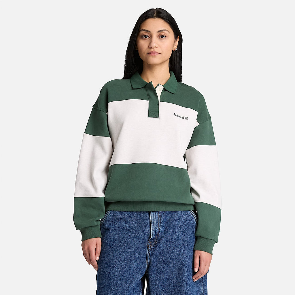 Womens Rugby Polo Sweatshirt TBL SycamoreLight Oatmeal Heather ALT1