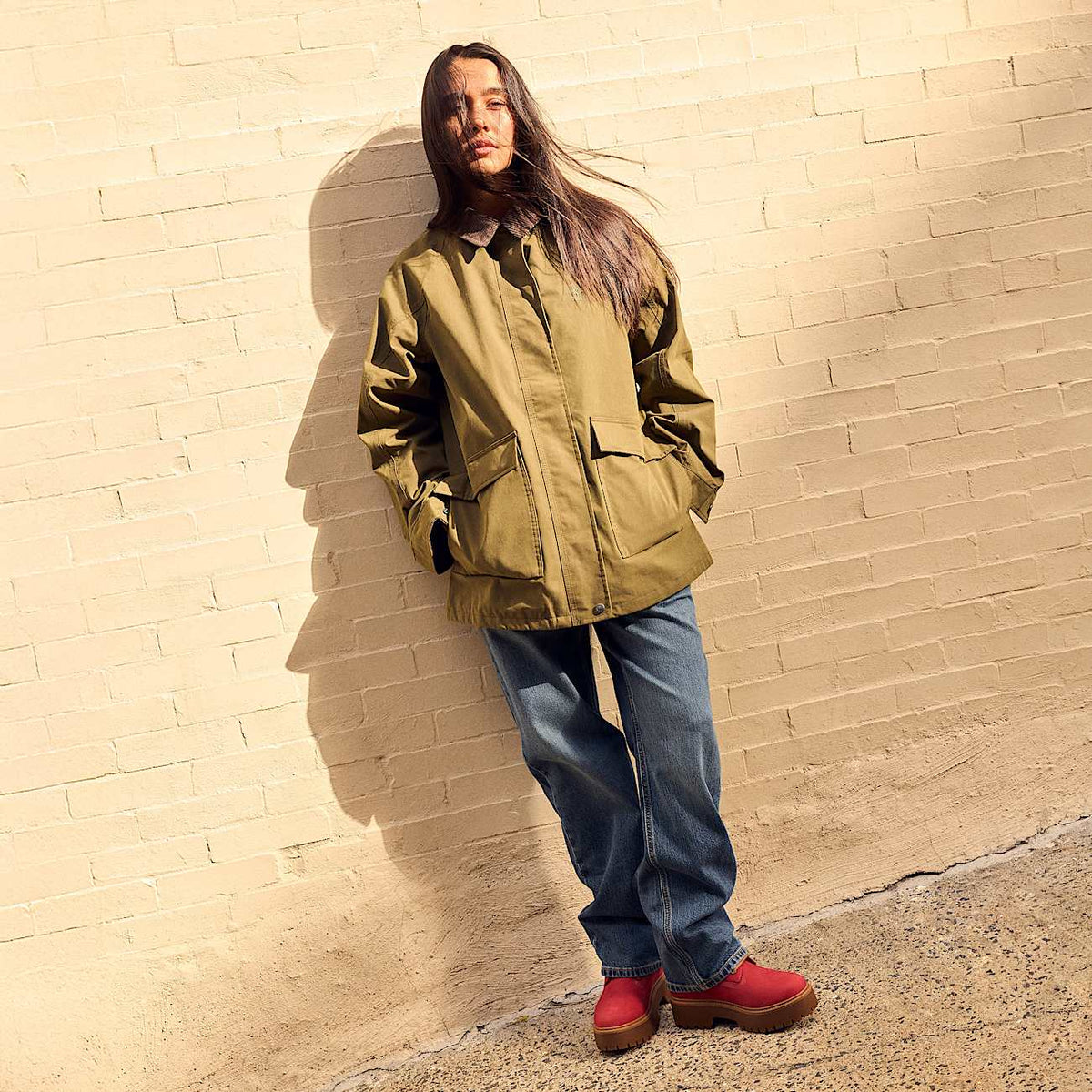 Womens Stone Street 6Inch Waterproof Platform Boot TBL Red Nubuck ALTB