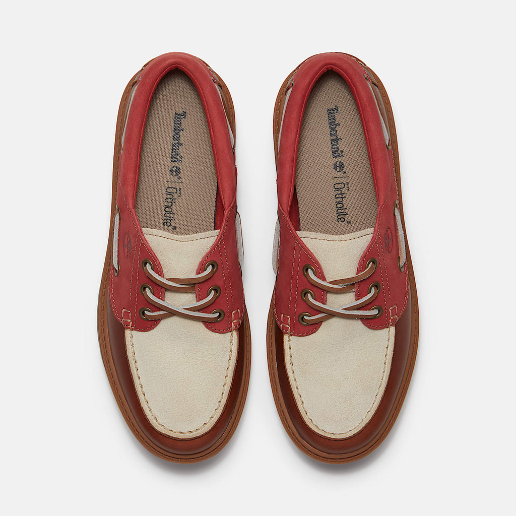 Womens Stone Street Platform Boat Shoe TBL Rust FullGrainMedium Red ALT2