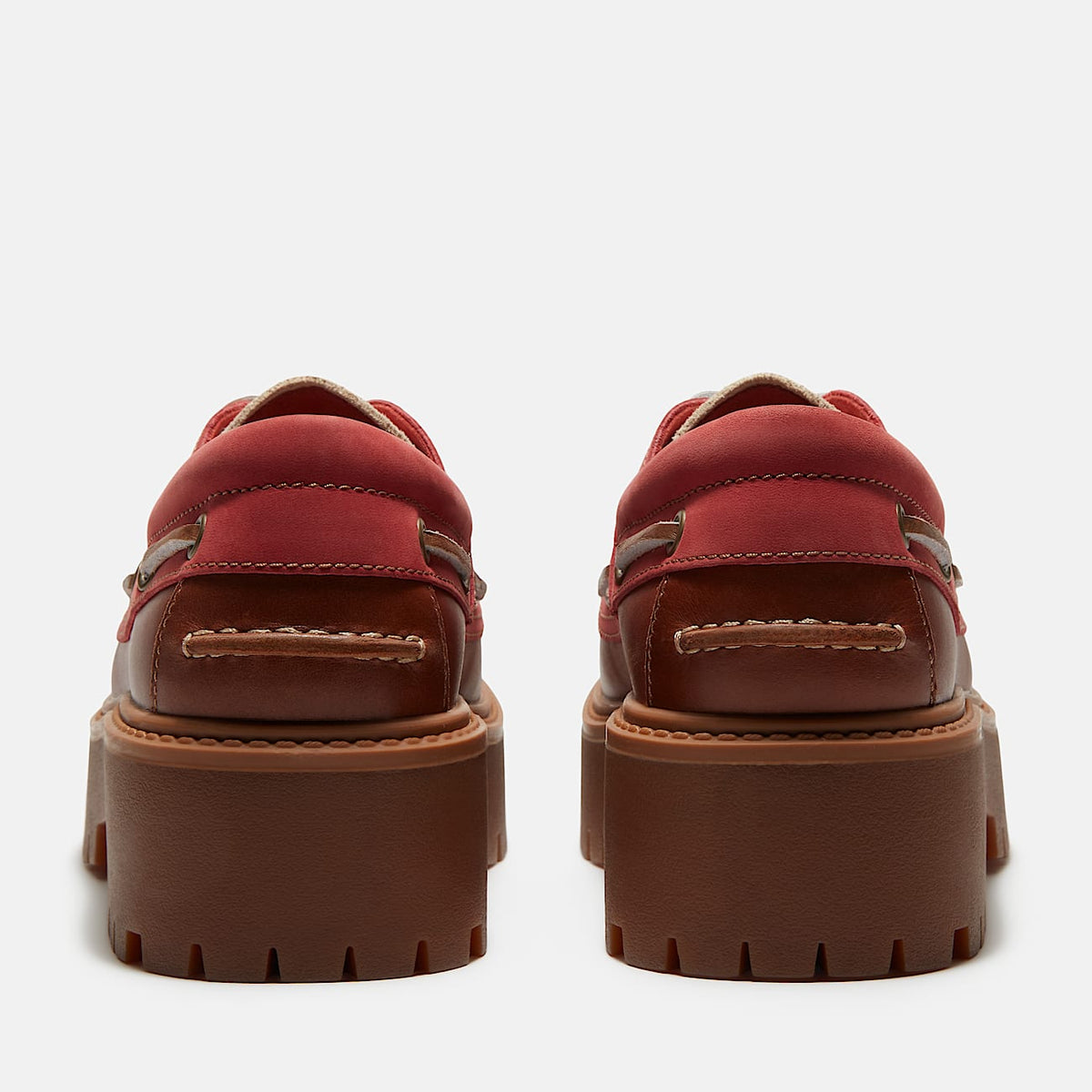 Womens Stone Street Platform Boat Shoe TBL Rust FullGrainMedium Red ALT5