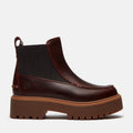 Womens Stone Street Platform Chelsea Boot TBL Burgundy FullGrain HERO