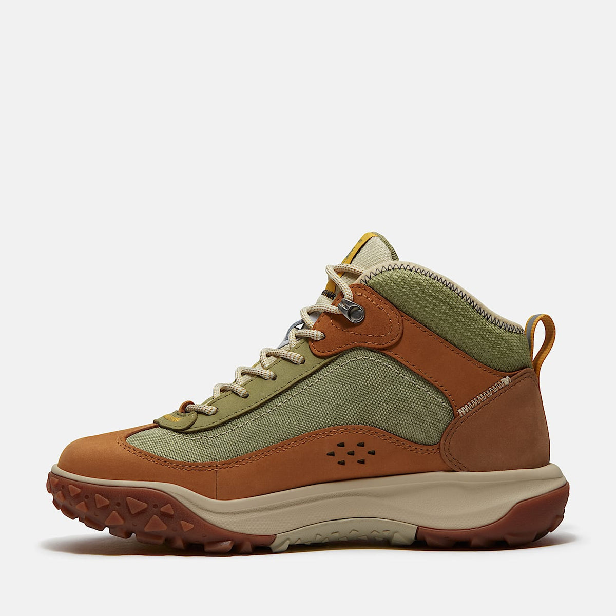 Womens TimberCush Motion 7 Mid Waterproof Sneaker TBL Wheat Nubuck ALT6