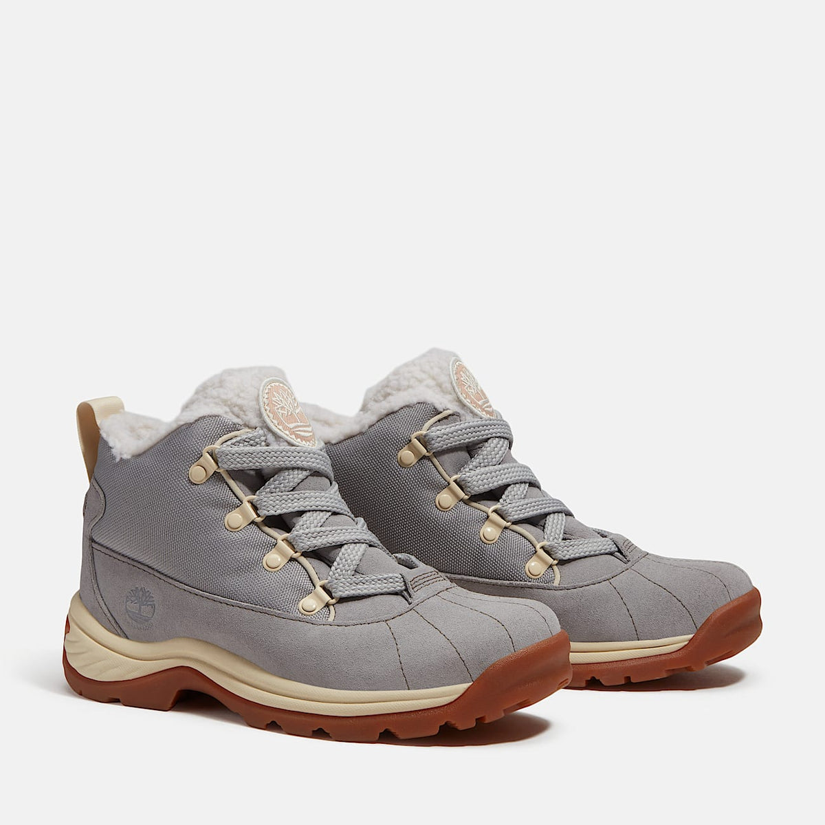 Womens White Ledge Mid Waterproof Boot TBL Light Grey Suede ALT4
