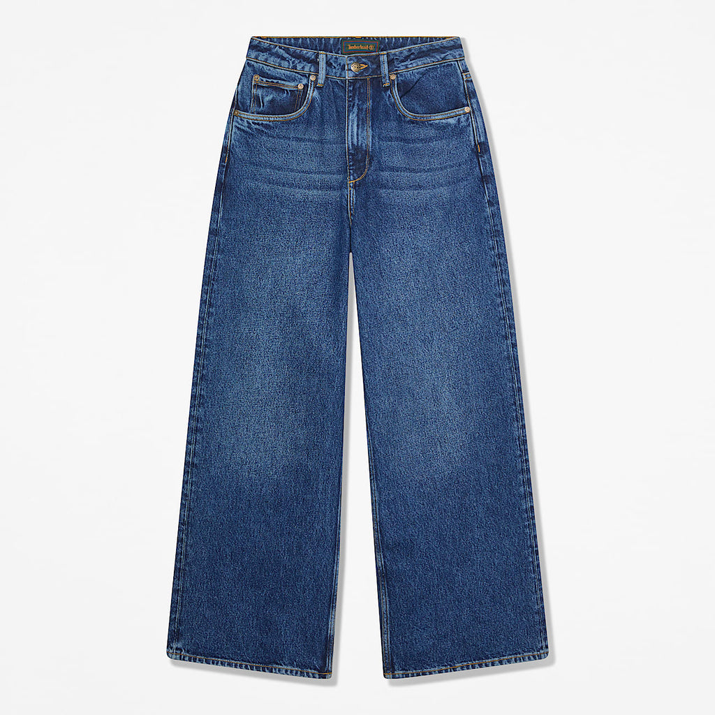 Womens Wide Leg Denim Pant TBL Harbour Blue Wash Reverse HERO