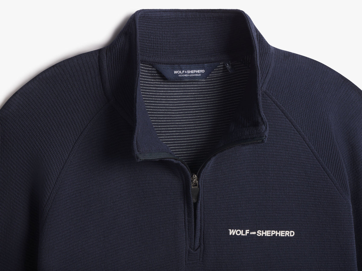 W&S Quarter Zip Pullover - Navy